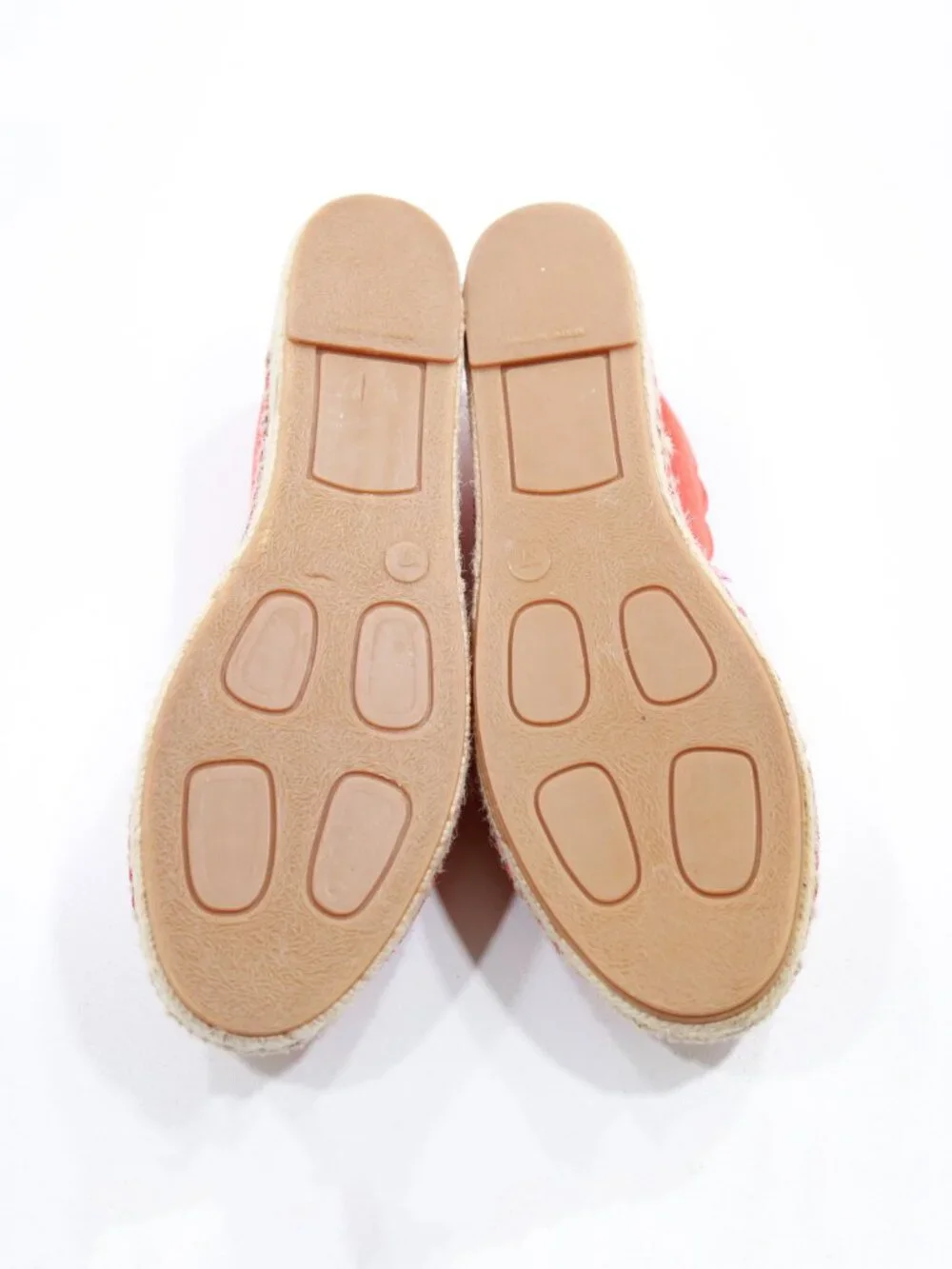 Carmen Saiz Burnt Orange Suede Scalloped Flat Espadrilles - 6.5/EU 37